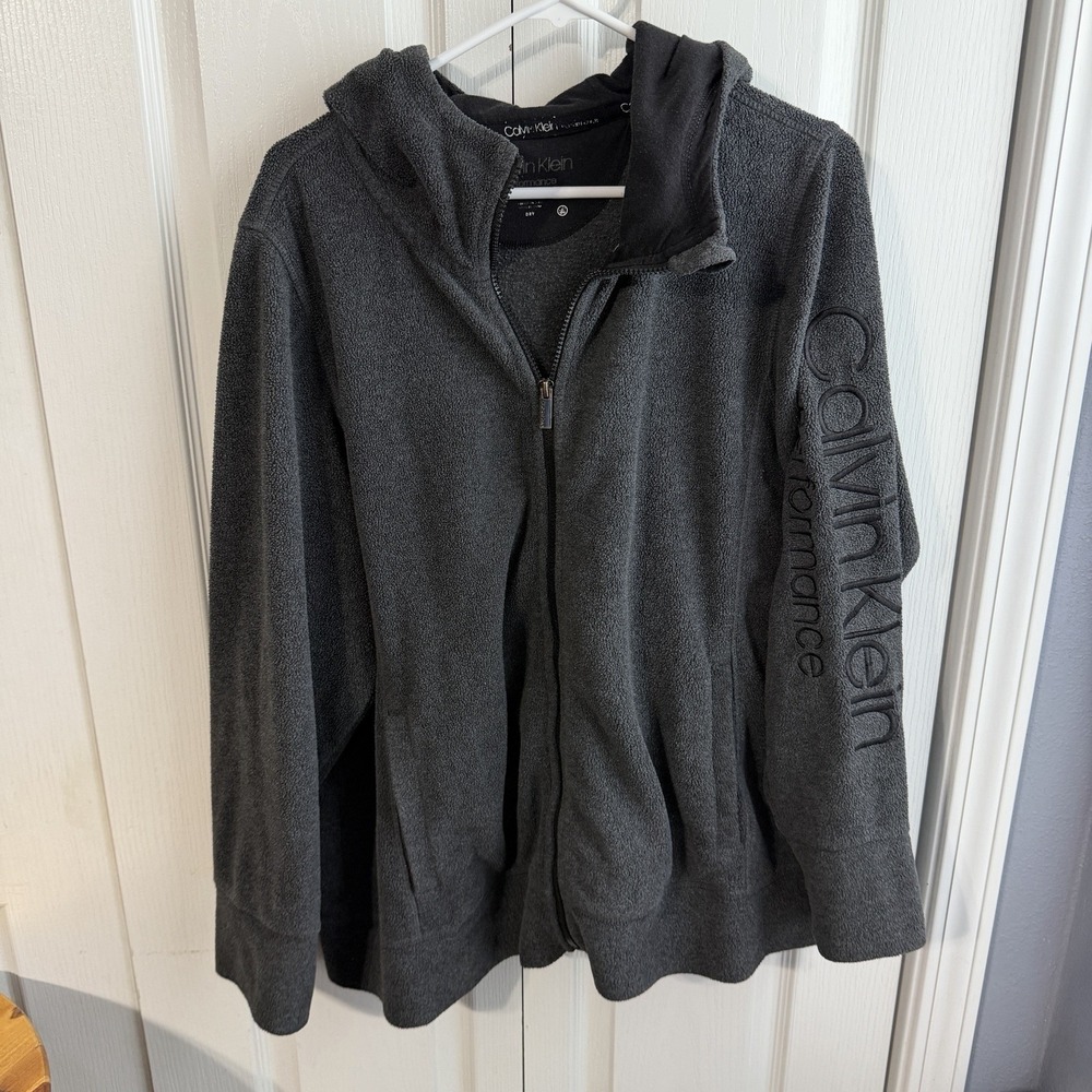 Calvin Klein Performance Black Full Zip Fleece Jacket Women's Size 2X Travel